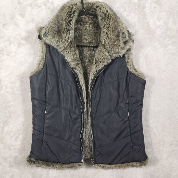 Faux Fur Reversible Vest Women's size M - Picture 3 of 7